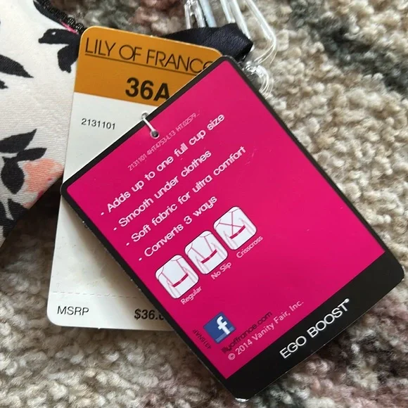 NWT Lily of France 36A Floral Bra - Picture 2 of 4